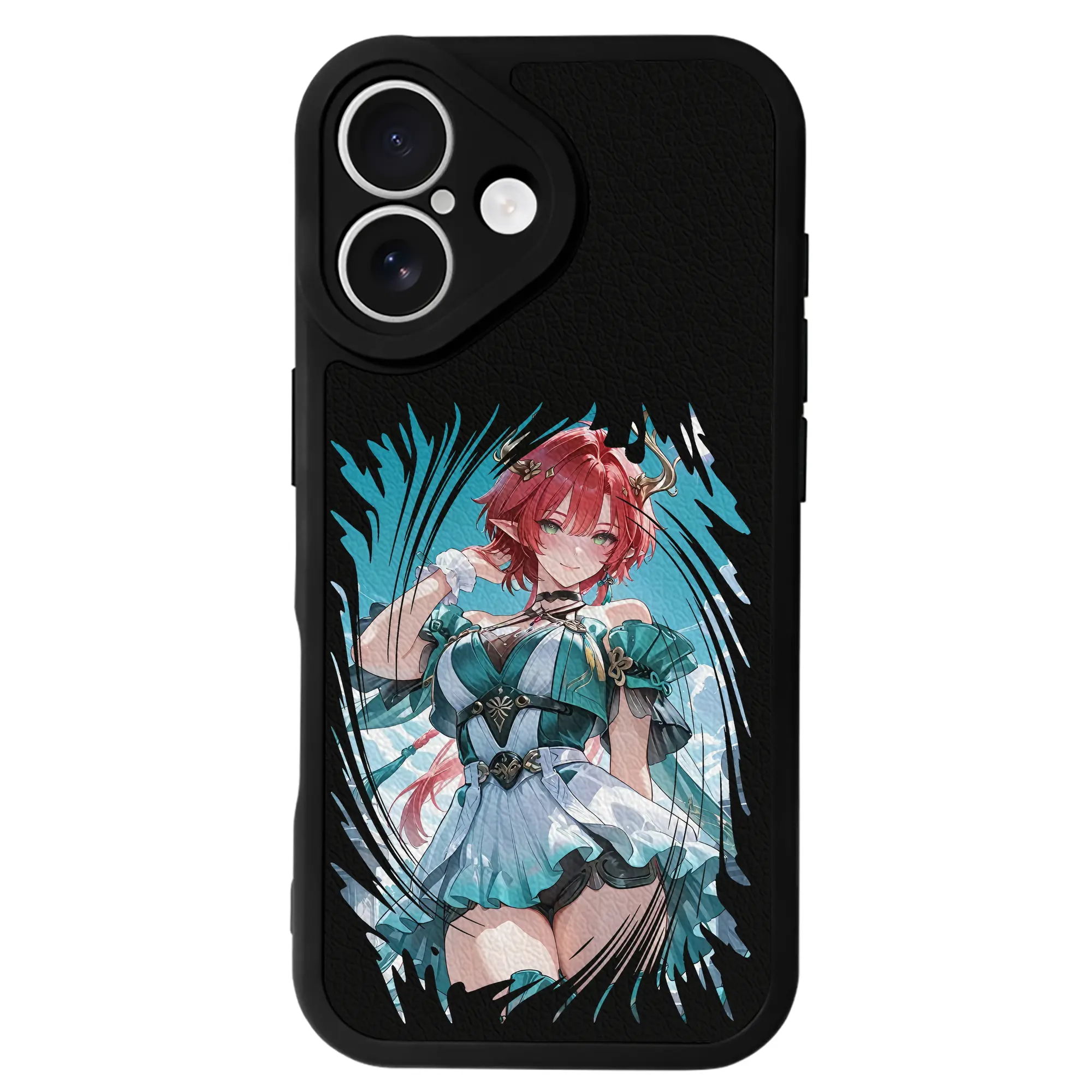 鳴潮 グッズ シャコンヌ - IPhone 16シリーズ対応 ・ シリコンスマホケース ・ レザー調 ・ 高精度フィット ・ 耐衝撃 ・ ワイヤレス充電対応 ・ 精密カット